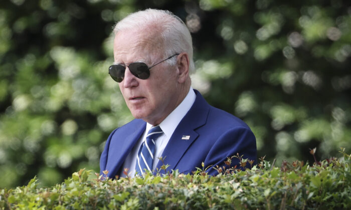 President Joe Biden departs the White House in Washington on June 8, 2022. (Win McNamee/Getty Images)