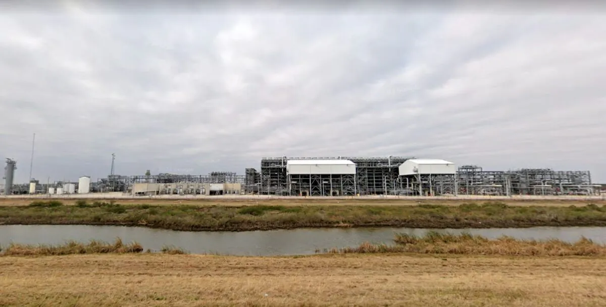 One of Freeport LNG's natural gas facilities in Quintana Island, Texas. (Google Maps screenshot via The Epoch Times