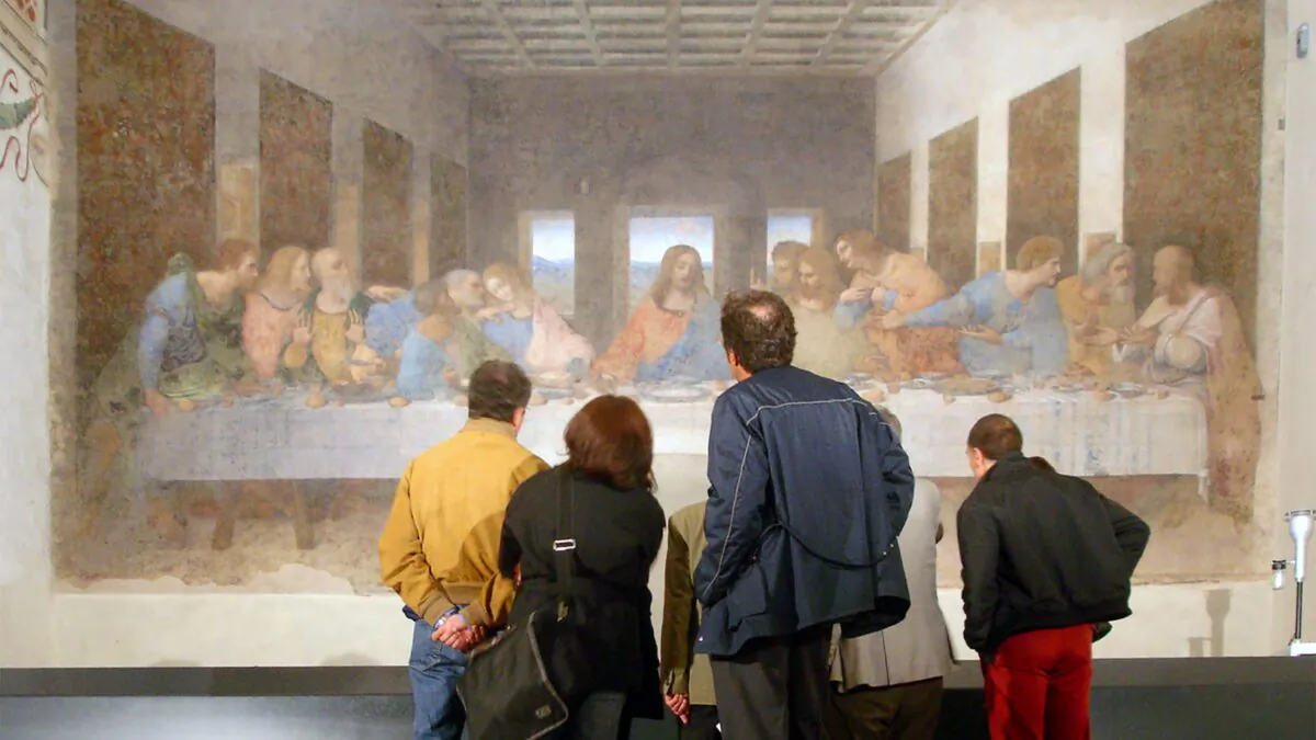 Leonardo’s faded but still masterful Last Supper enthralls visitors. (Photo courtesy of Steves, Rick Steves' Europe)