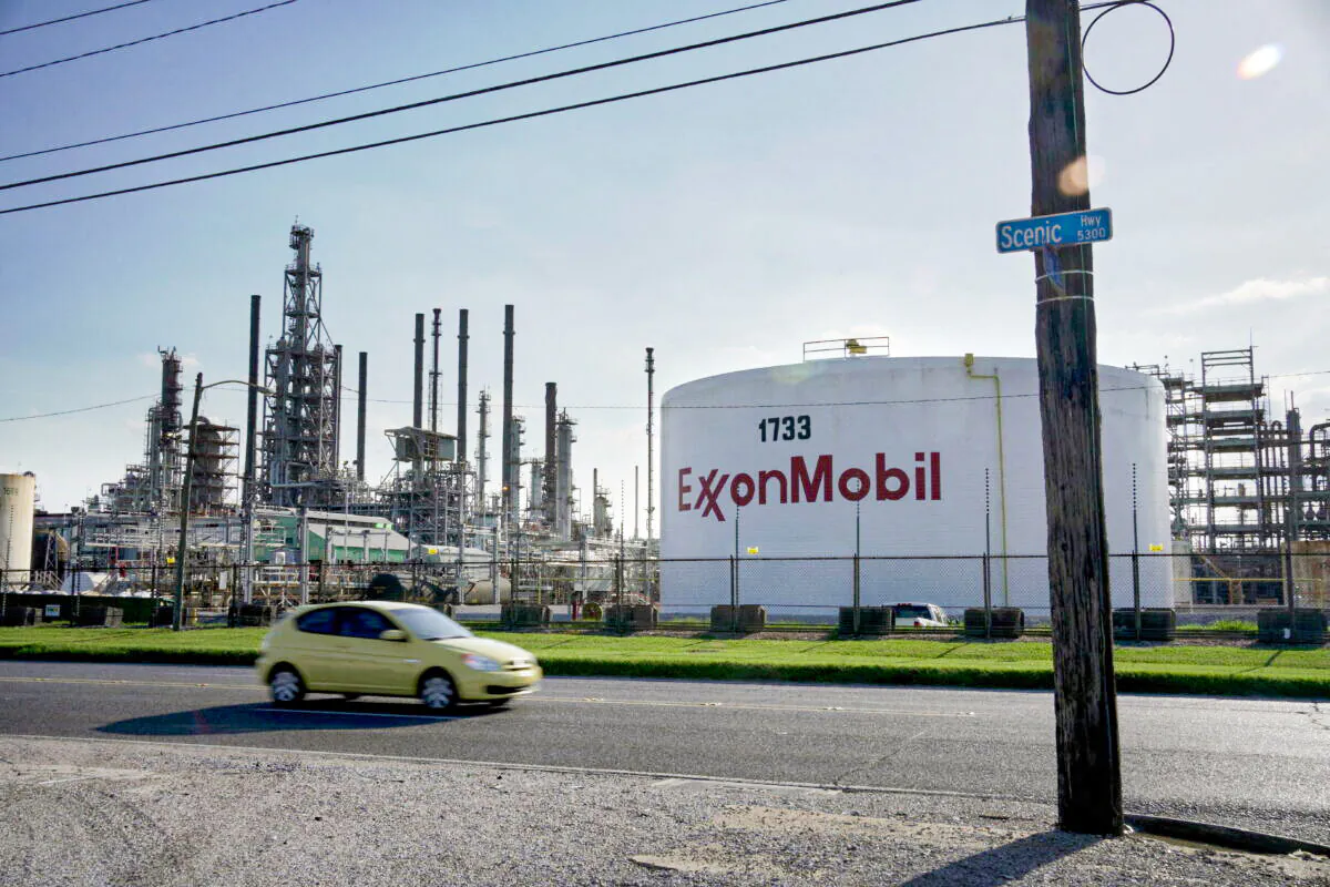 The ExxonMobil Baton Rouge Refinery in Baton Rouge, La. on May 15, 2021. (Kathleen Flynn/Reuters)