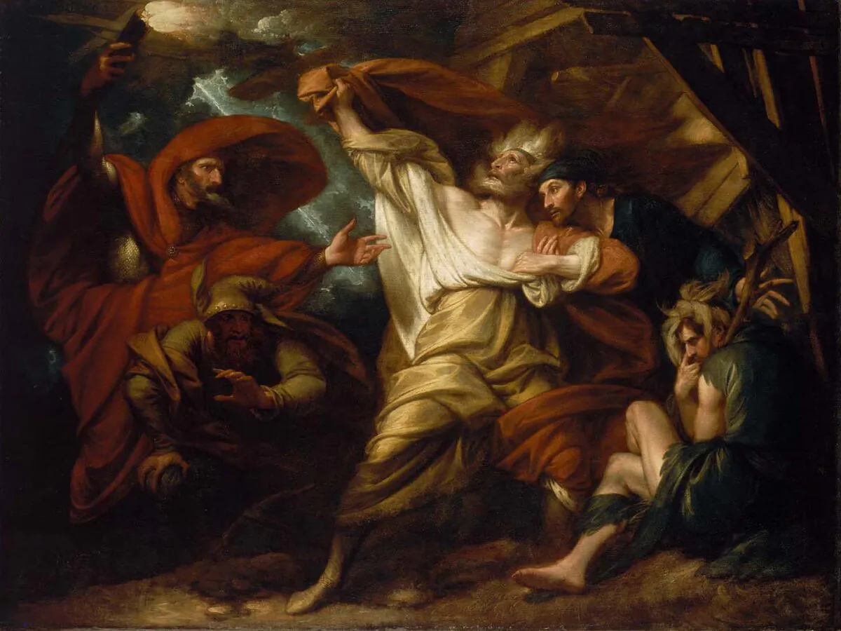 Act III of William Shakespeare’s “King Lear” as painted by Benjamin West. (Public Domain)