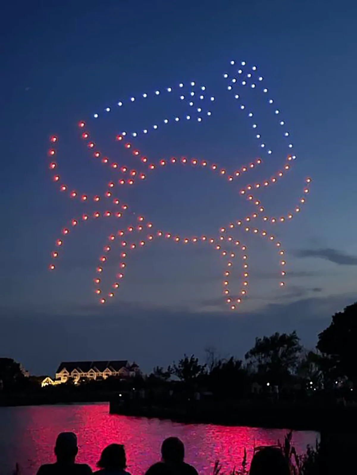 Drone show at Ocean City, Maryland. From July 11 to Aug. 29 on Mondays, the night sky will be filled with buzzing drones lighting up in fun shapes and formations. (OceanCity.com/TNS)