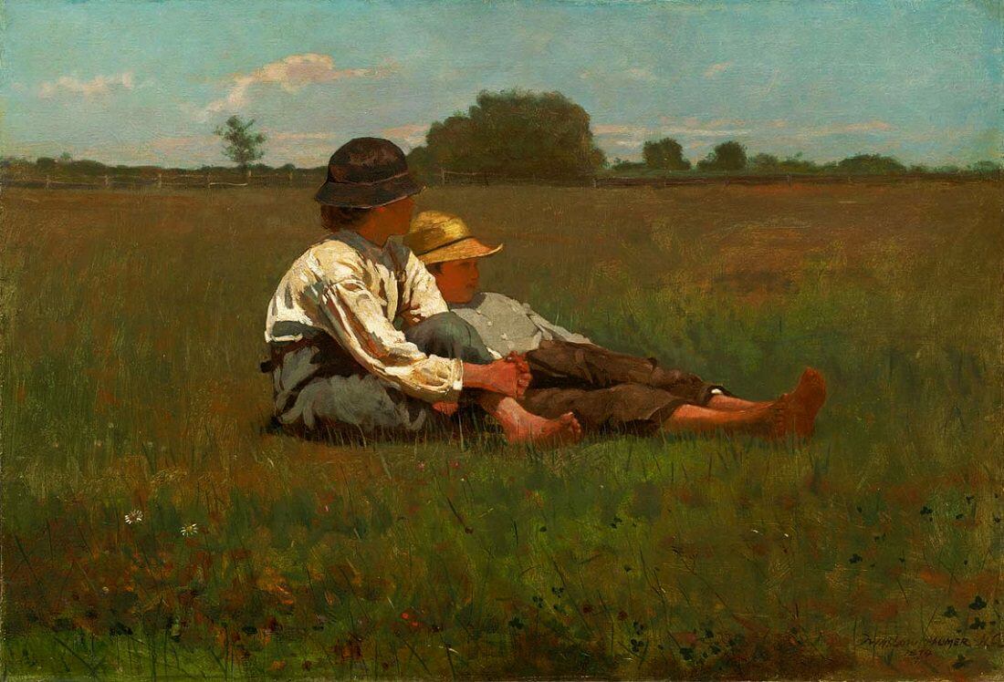 "Boys in a Pasture," 1874, by Winslow Homer. National Gallery of Art, Wash. D.C. (Public Domain)