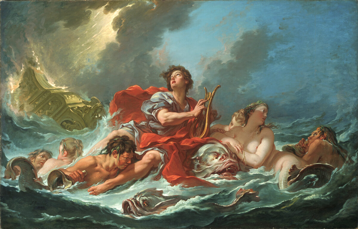 "Arion on the Dolphin," 1748, by François Boucher. Oil on canvas. Princeton University Art Museum, New Jersey. (Public Domain)