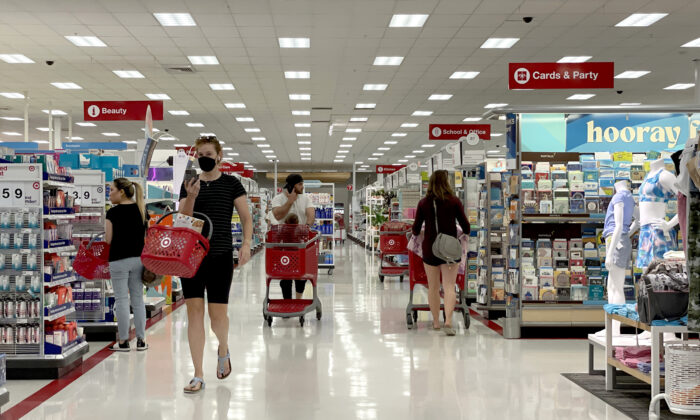 Customers shop at a Target store in San Rafael, Calif., on June 8, 2022. (Justin Sullivan/Getty Images)