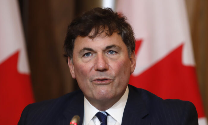 Infrastructure and Communities Minister and Intergovernmental Affairs Minister Dominic LeBlanc makes an announcement on ending vaccine mandates for domestic travellers, transportation workers, and federal employees, in Ottawa on June 14, 2022. (Patrick Doyle/The Canadian Press)