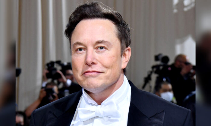 CEO, and chief engineer at SpaceX, Elon Musk, arrives for the 2022 Met Gala at the Metropolitan Museum of Art in New York on May 2, 2022. (Angela Weiss/AFP via Getty Images)