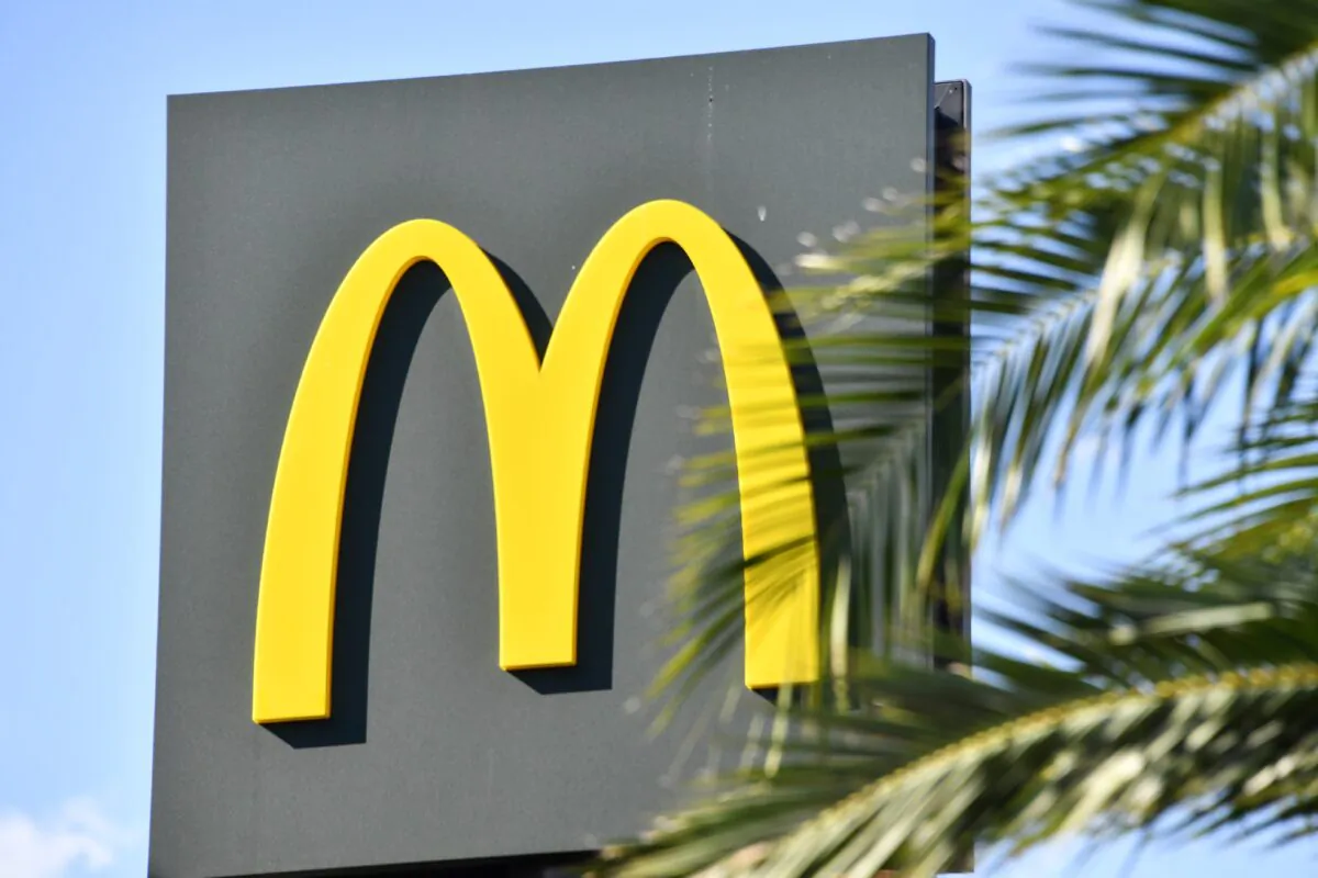 The logo of a McDonald's restaurant in Montpellier, southern France, on Sept. 6, 2018. (Pascal Guyot/AFP via Getty Images)