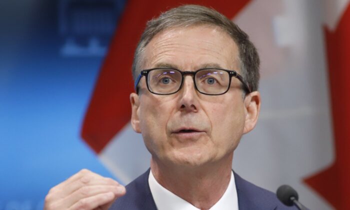 Governor of the Bank of Canada Tiff Macklem speaks at a press conference in Ottawa on June 9, 2022. (The Canadian Press/ Patrick Doyle)