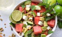 Watermelon and Cucumber Salad