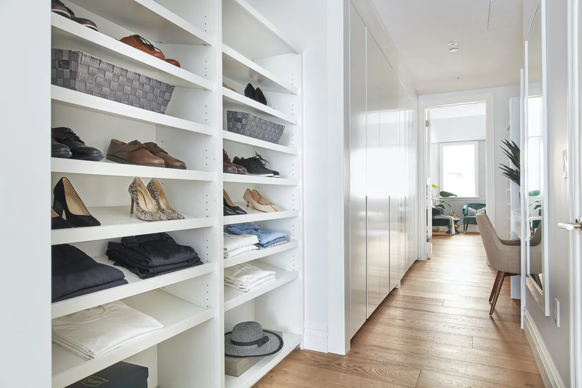 A dressing area includes built-in shelving. (Handout/TNS)