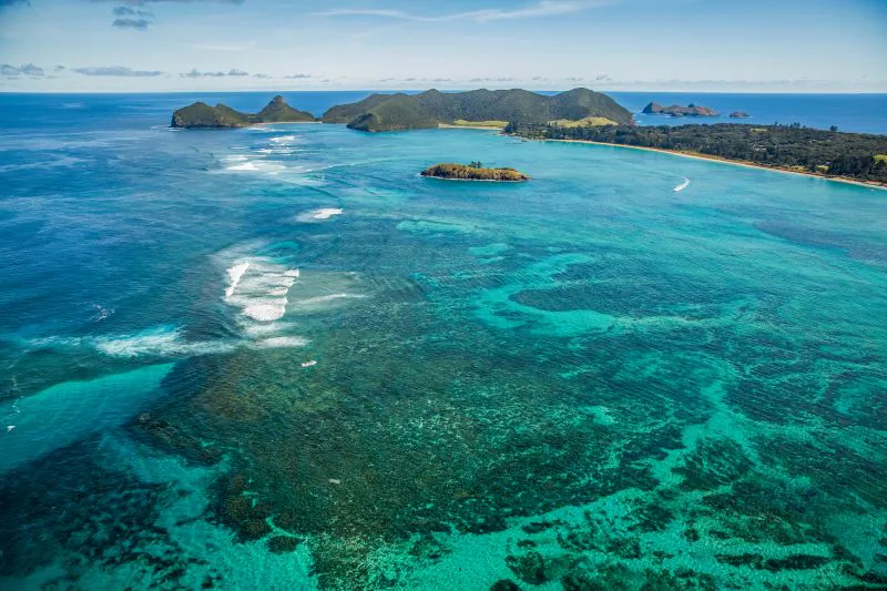 Aerial view of Lord Howe Island's coral reef.
(Zorro/Adobe Stock)