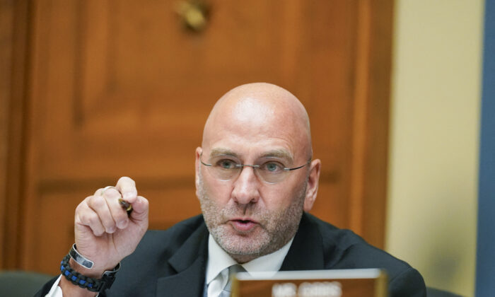 Rep. Clay Higgins (R-La.) speaks during a House Committee on Oversight and Reform hearing on gun violence on Capitol Hill in Washington on June 8, 2022. (Andrew Harnik/Pool/AFP via Getty Images)