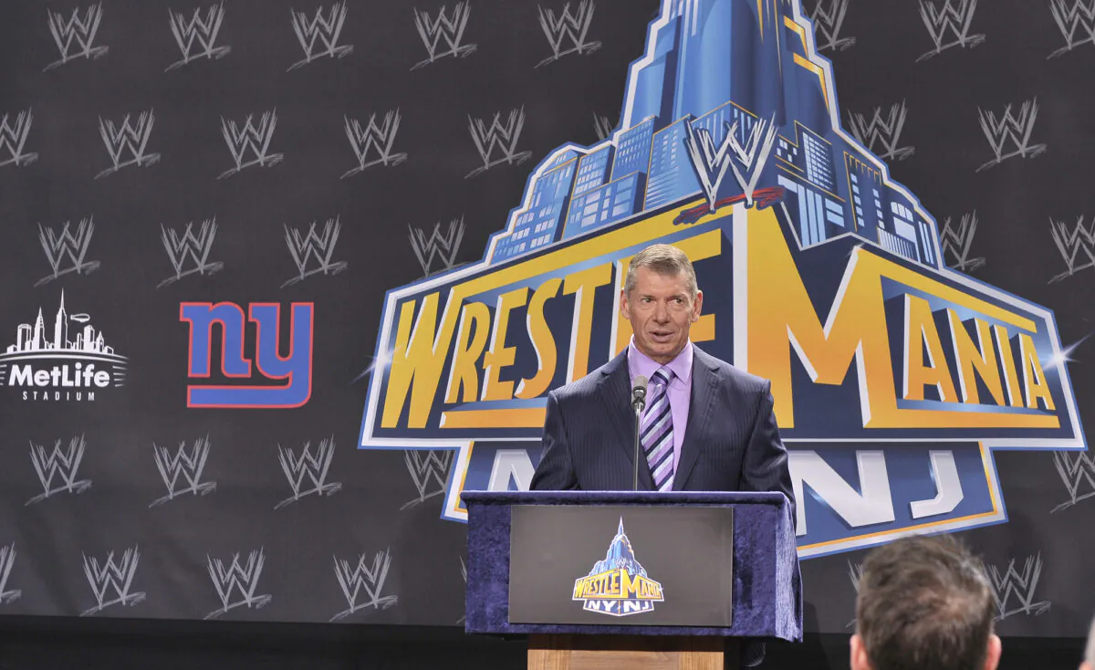 WWE chief Vince McMahon at a press conference in East Rutherford, New Jersey, on Feb. 16, 2012. (Michael N. Todaro/Getty Images)