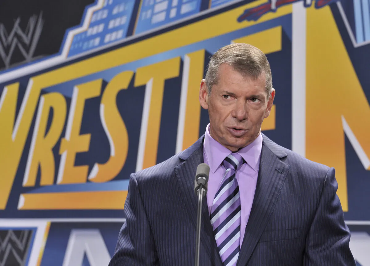 File photo showing WWE chief Vince McMahon attending a press conference in East Rutherford, N.J., on Feb. 16, 2012. (Michael N. Todaro/Getty Images)