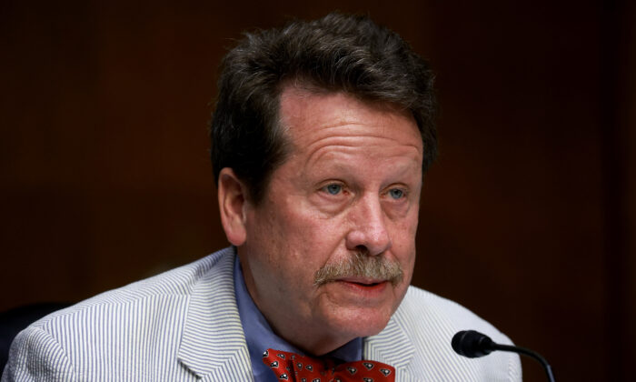Food and Drug Administration Commissioner Robert Califf speaks to members of Congress in Washington on June 16, 2022. (Joe Raedle/Getty Images)