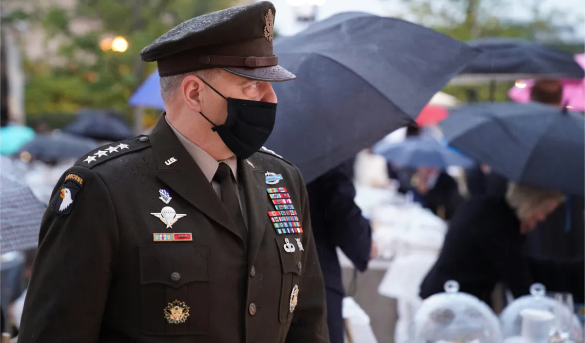 U.S. General Mark A. Milley, the 20th Chairman of the Joint Chiefs of Staff, is seen at the Eisenhower Memorial Dedication Ceremony in Washington, D.C., on Sept. 19, 2020. (Phil Pasquini/Shutterstock)