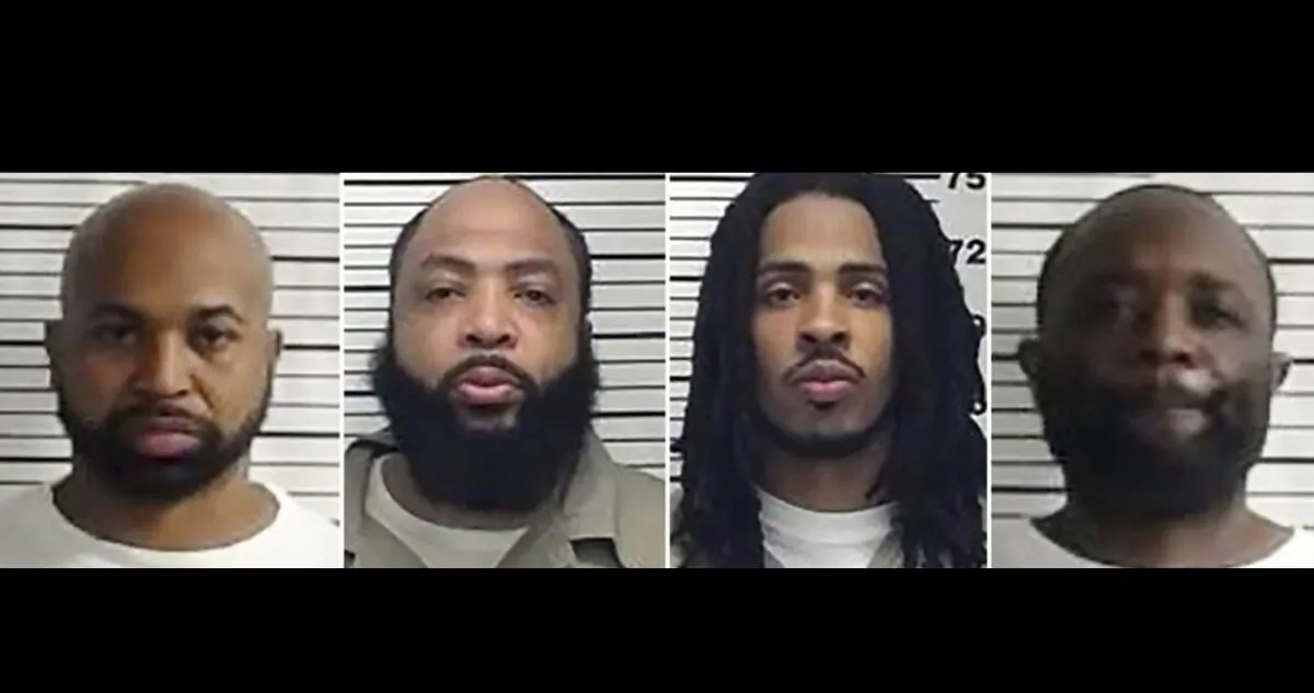 (L-R) Corey Branch, Tavares Lajuane Graham, Lamonte Rashawn Willis, and Kareem Allen Shaw. (Bureau of Prisons)