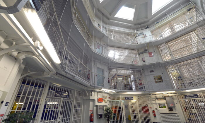 The centre of Pentonville Prison in London, in an undated file photo. (Anthony Devlin/PA)