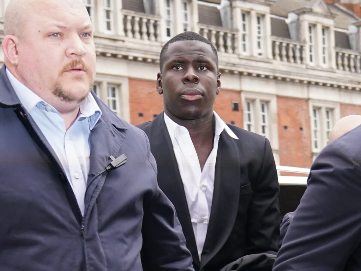 West Ham defender Kurt Zouma arrives at for sentencing for kicking his pet cat, at Thames Magistrates Court in London on June 1, 2022 (Yui Mok/PA)