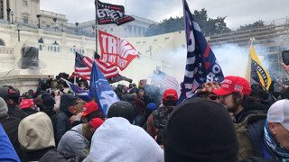 On January 6, 2021, Capitol Police fire tear gas into pro-Trump protesters well before the violence began. Even with the tear gas, the crowd remained orderly.
