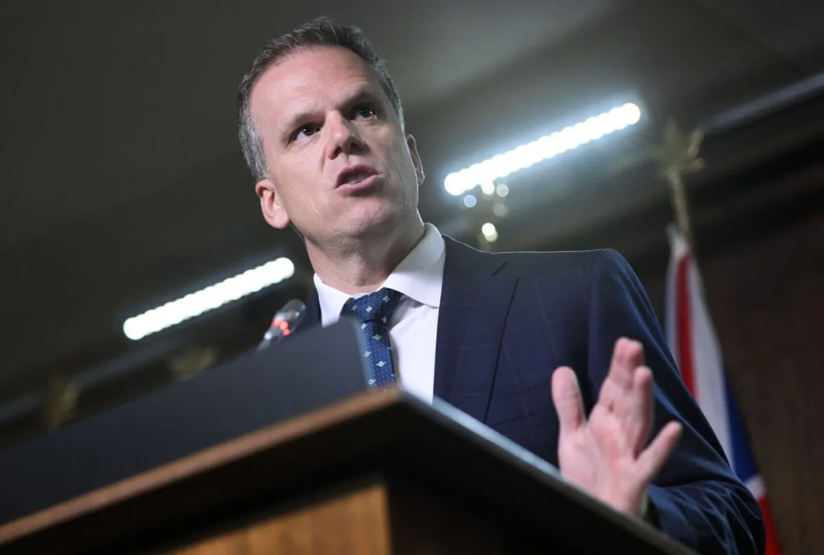 Leader of the Government in the House of Commons Mark Holland participates in a news conference to discuss the government’s work during the spring session, on Parliament Hill in Ottawa, on June 20, 2022. (The Canadian Press/Justin Tang)