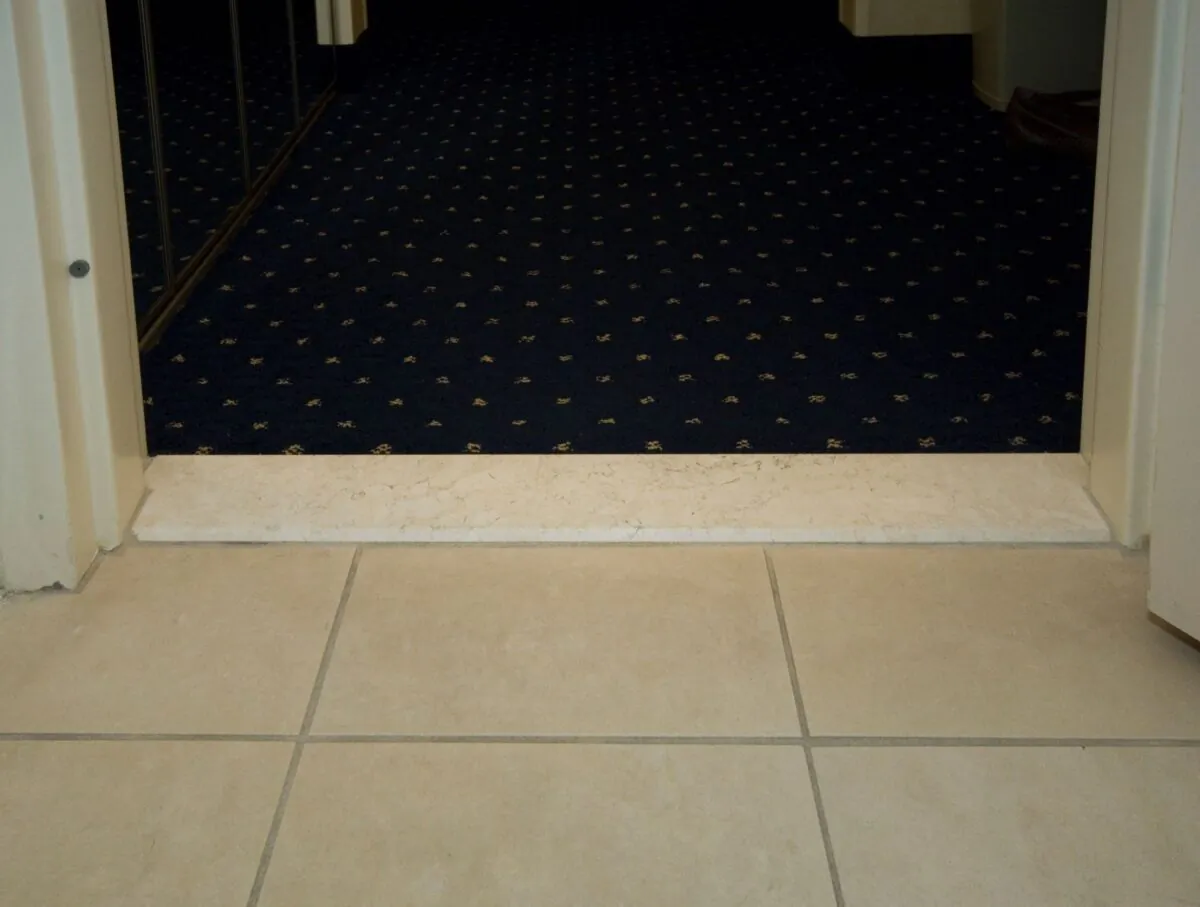 Marble thresholds are sold at most home and flooring centers in stock sizes. (Gene Hamilton/TNS)