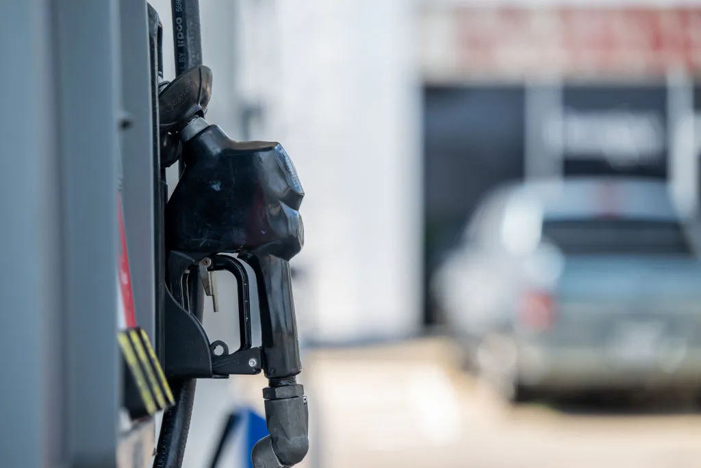 A gas pump at a Chevron gas station in Houston, Texas, on June 9, 2022. (Brandon Bell/Getty Images)