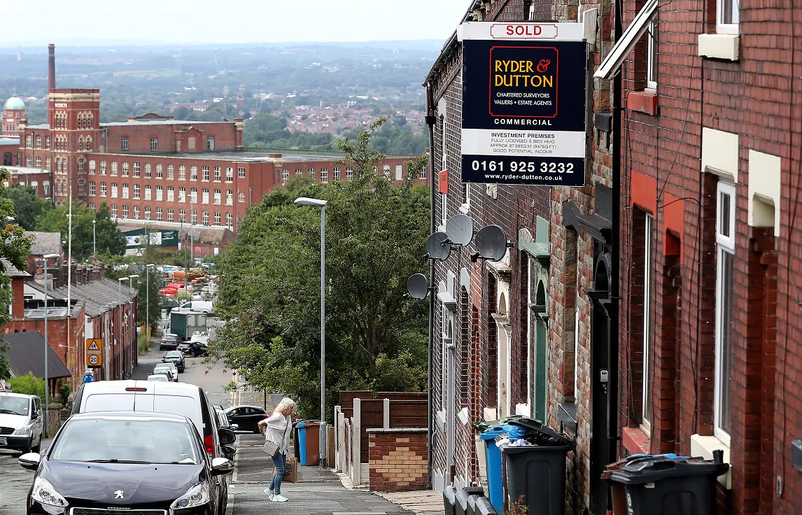 A woman shopping in Oldham in Greater Manchester on July 30, 2020. (Martin Rickett/PA)