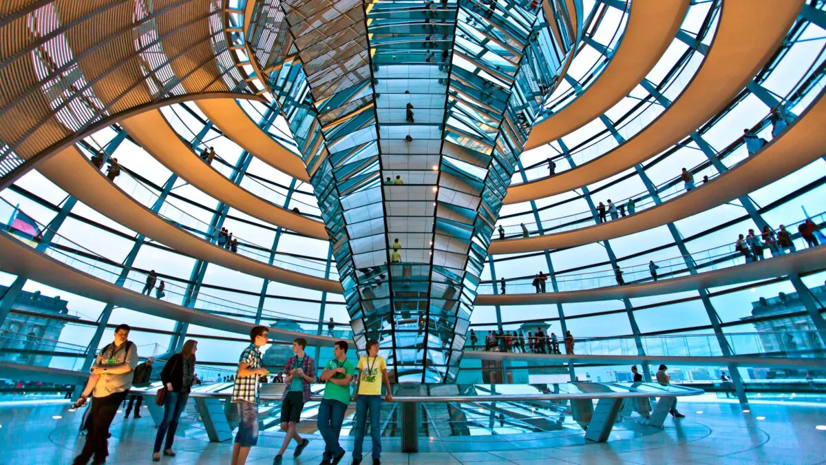 Inside the dome of the Reichstag, Germany’s parliament building. (Dominic Arizona Bonuccelli, Rick Steves' Europe)