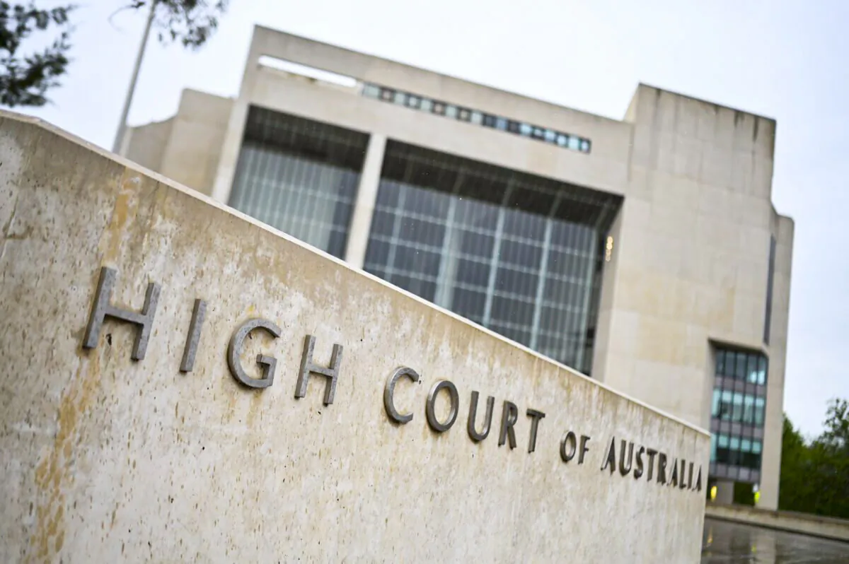 A general view of the High Court of Australia in Canberra, Australia, on Nov. 5, 2020. (AAP Image/Lukas Coch) 