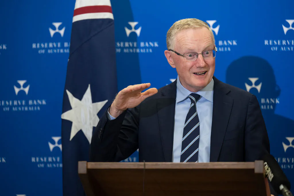 Governor of the Reserve Bank of Australia Philip Lowe speaks during a press conference in Sydney, Australia, on May 3, 2022. (Louie Douvis - Pool/Getty Images)