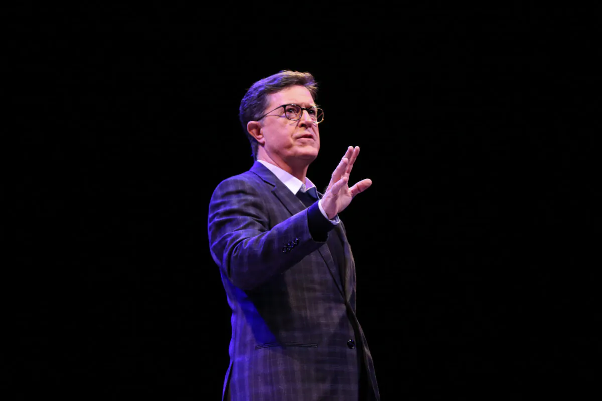 Stephen Colbert speaks during an event in Newark, N.J., on Dec. 7, 2019. (Bennett Raglin/Getty Images for Montclair Film)