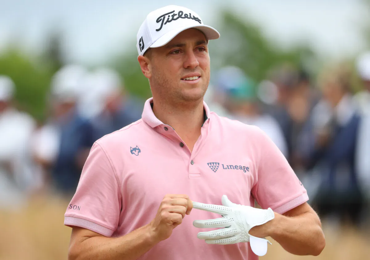 Justin Thomas of the United States walks down the sixth hole during the final round of the 122nd U.S. Open Championship at The Country Club in Brookline, Mass., on June 19, 2022. (Andrew Redington/Getty Images)