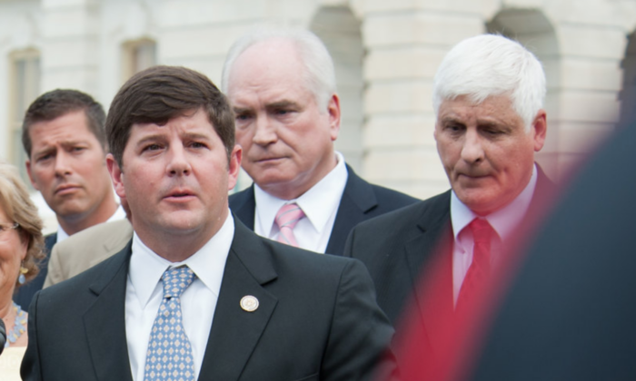 File photo: Rep. Steven Palazzo (R-Miss.) (L) in Washington on July 28, 2011. (House GOP)