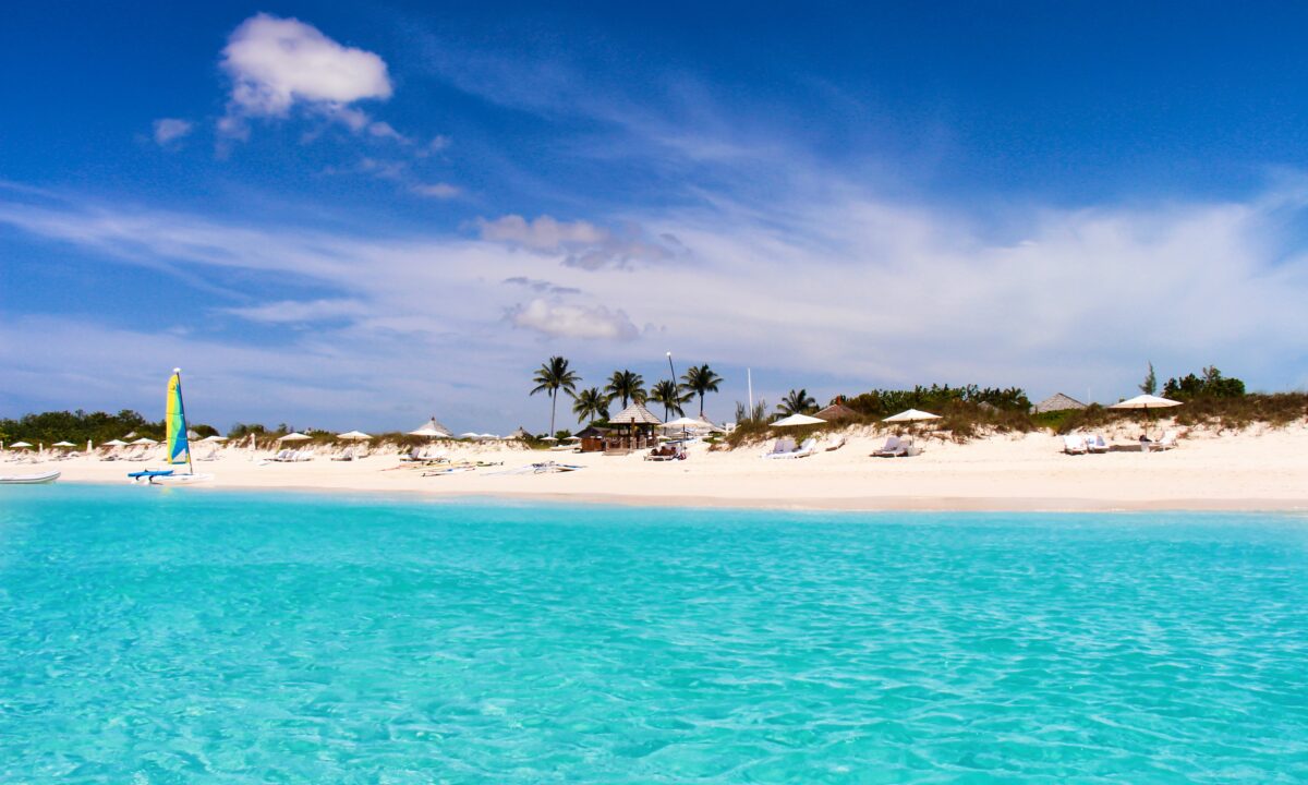 The pristine, romantic archipelago of the Turks and Caicos Islands is at the intersection of the Caribbean and the Atlantic Ocean. Its crystal-clear water provides ample opportunities for swimming, snorkeling, and scuba diving. (Dreamstime/TNS)