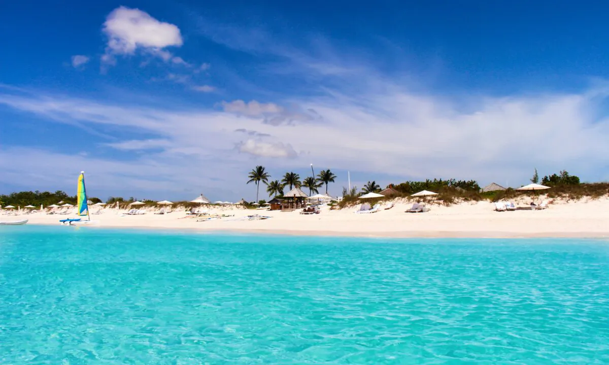 The pristine, romantic archipelago of the Turks and Caicos Islands is at the intersection of the Caribbean and the Atlantic Ocean. Its crystal-clear water provides ample opportunities for swimming, snorkeling, and scuba diving. (Dreamstime/TNS)