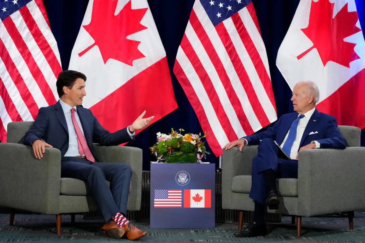 Prime Minister Justin Trudeau meets with U.S. President Joe Biden at the Summit of the Americas, in Los Angeles, Calif., June 9, 2022. (The Canadian Press/Sean Kilpatrick)