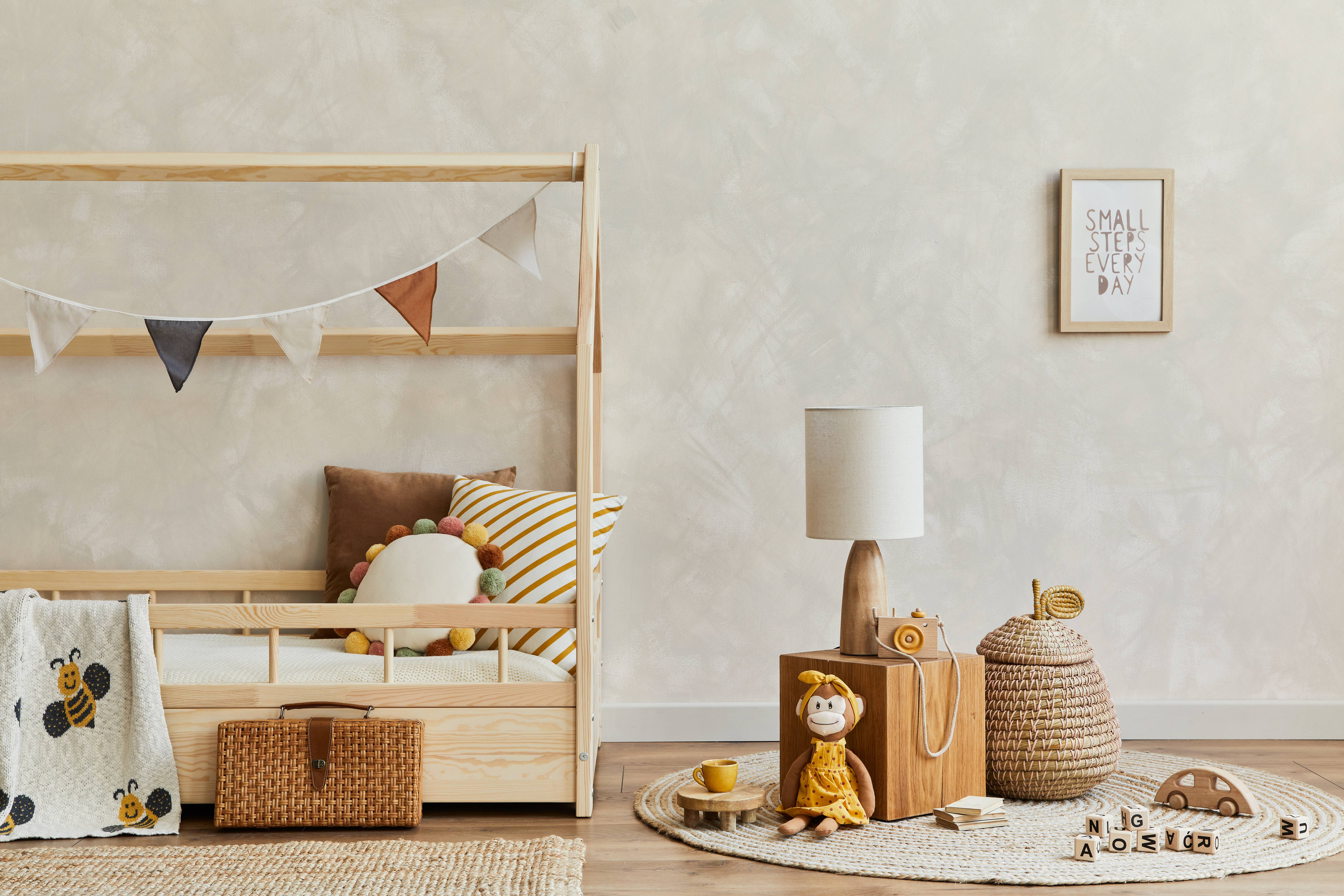 child's room with rugs