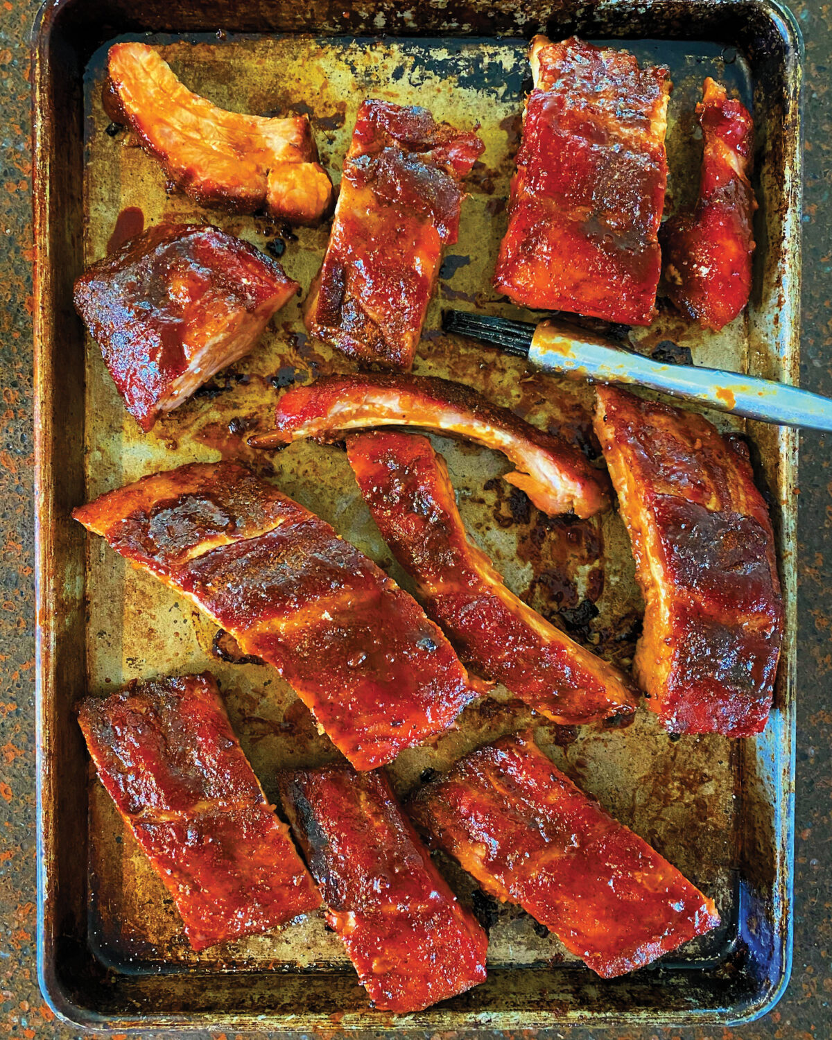 A salty-sweet rub gives these ribs an extra layer of flavor, while encouraging tender, juicy meat with that coveted crispy bark. (Lynda Balslev for Tastefood)