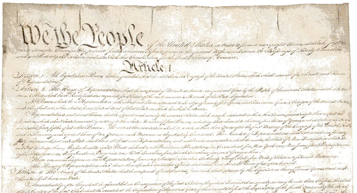 Page one of the officially engrossed copy of the Constitution signed by delegates. A print run of 500 copies of the final version preceded this copy.
(U.S. National Archives and Records Administration)
