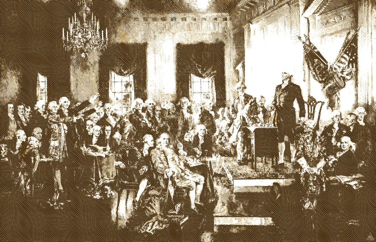 "Scene at the Signing of the Constitution of the United States" (1940) by Howard Chandler Christy.
(House of Representatives via MPI/Getty Images)