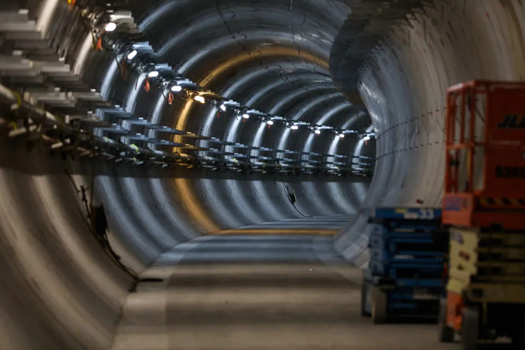 A general view of the Metro Tunnel under construction in Melbourne, Australia, on June 28, 2021. (Asanka Ratnayake/Getty Images)