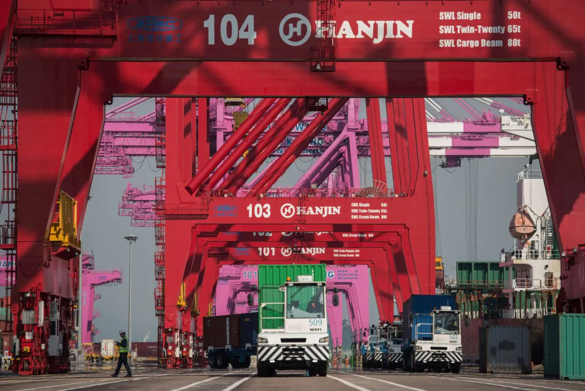 The Hanjin Incheon Container Terminal in Seoul, South Korea, on Sept. 3, 2016. (Ed Jones/AFP via Getty Images)