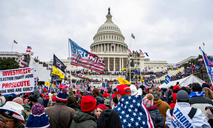 Protesters are seen at rally at the U.S. Capitol in Washington on Jan. 6, 2021. (Jose Luis Magana/AP Photo)
