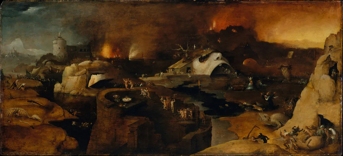 "Christ's Descent into Hell," 16th century, by a follower of Hieronymus Bosch. Oil on wood. Metropolitan Museum of Art, New York City. (Public Domain)