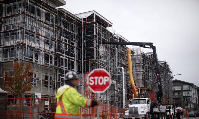 Various condo projects in Langford, B.C., on Oct. 22, 2021. (Chad Hipolito/The Canadian Press)