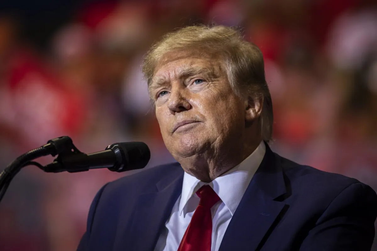 Former President Donald Trump speaks in Casper, Wyo., on May 28, 2022. (Chet Strange/Getty Images)