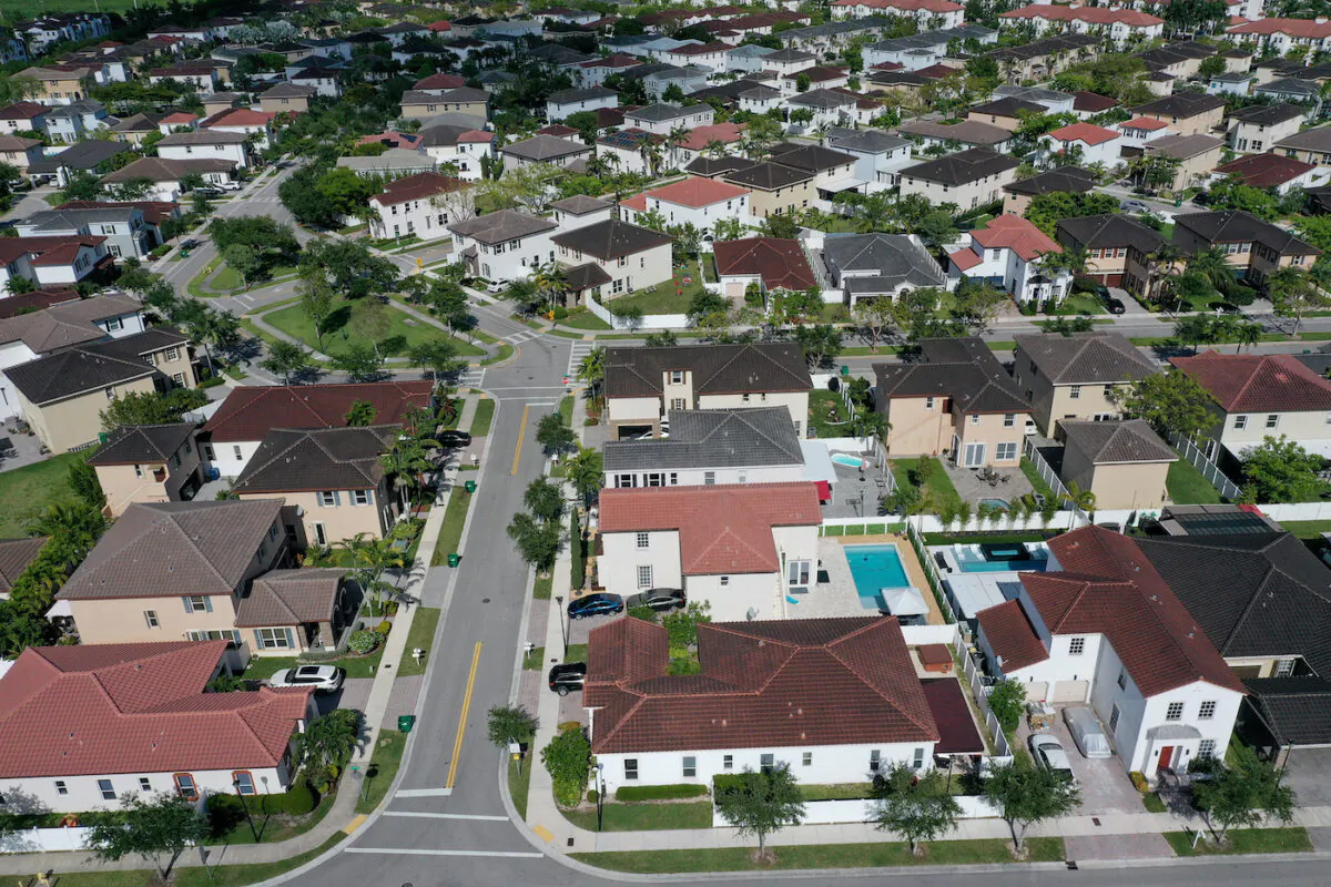 Single-family homes in Miami on May 10, 2022. (Joe Raedle/Getty Images)