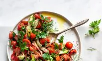Cherry Tomato, Celery, and Bacon Salad